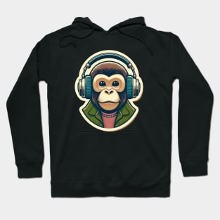 headphones chimp Hoodie